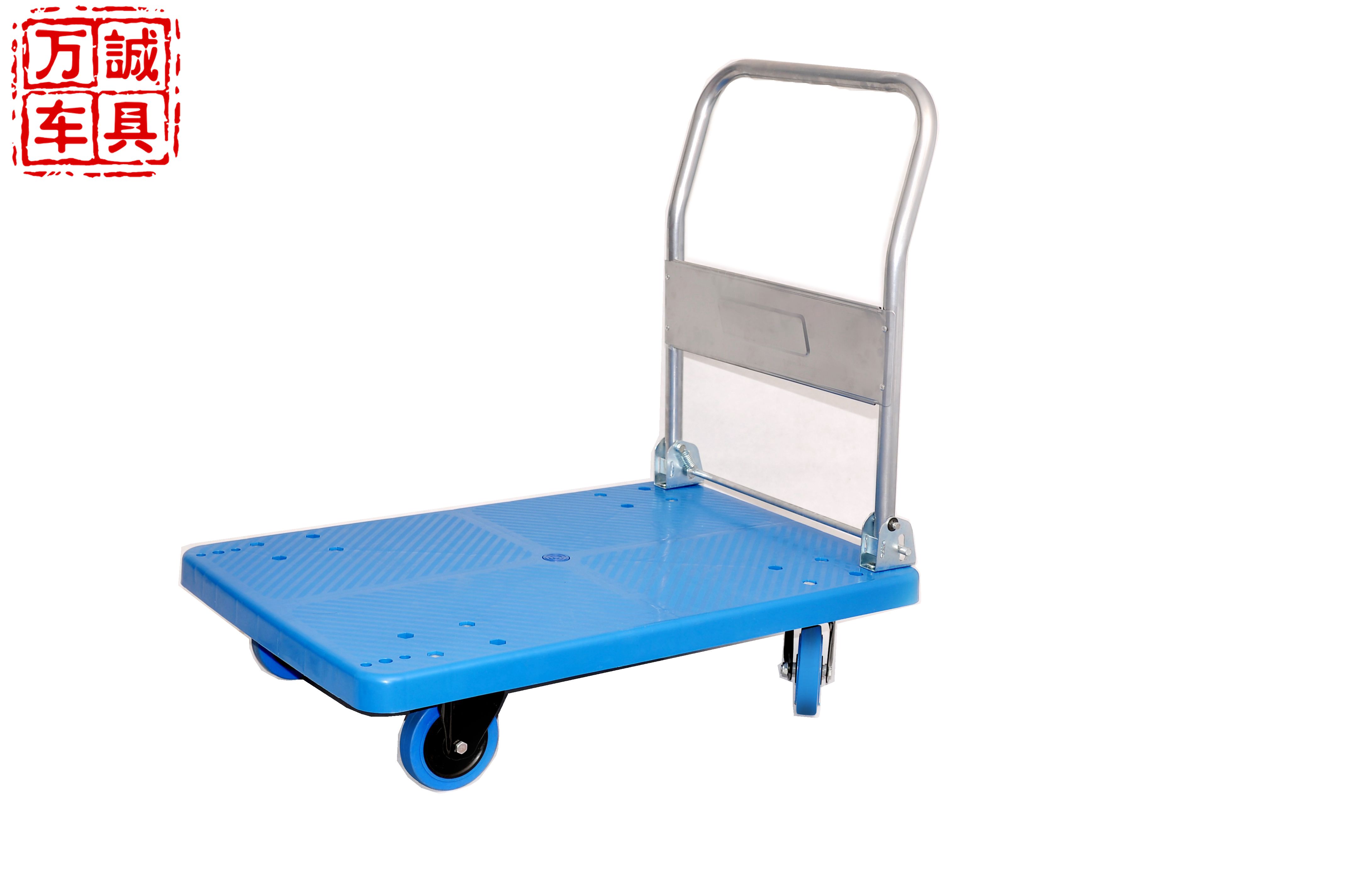 生产批发尼龙塑料折叠静音平板车手推车工具车